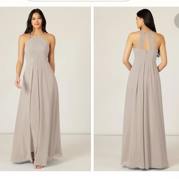 Azazie Sarah Silver A4 Bridesmaid - Picture 2 of 2